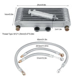 Motorcycle Oil Cooler Coog Radiator Kit 125Ml Aluminum Sier for Honda CB CG Engine