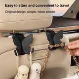 Seat Back Versatile Headrest Butterfly Hanger Car Interior Organizer Automotive Purses And Bags Storage Hook