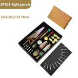 Fountain Pen Set, Retro Sprinkg Feather Pens Calligraphy Writing Dip Kit with Wax Seal Stamp & Replace Nibs, Gift Box