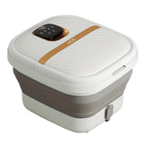 Portable foldable spa bath massager with heat, bubbles, vibration and red light, foot therapy tube