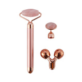 3 In 1 Electric Stainless Steel Beauty Facial Roller Set Face Lifting Skin Care Eyes Nose Arms Legs Body Massager