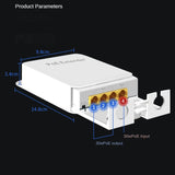 3-Port Outdoor Poe Gigabit Extender 1 In 3 Out Poe Repeater With 1000Mbps Waterproof Power And Data Transmission Easy To Use