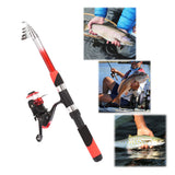 Sets Rod Reel Combo Full Kit with 2PCS 2.1m Telescc Rods Spinning Reels Ultralight Fishing Accessory