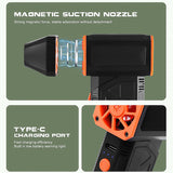 120000RPM Mini Jet 120W Brushless Motor Violent 3 Speeds Adjustable Portable Turbo Fan for Outdoor Cleaning