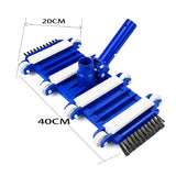 Vacuum Head With Side Brush Wheel Wall Fish Pond Swimming Pool Floor Cleaning Tool Supplies Summer