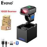Bluetooth Barcode Scanner 2D Wireless Warehouse Portable Mini Wearable Ring 1D Bar Code Reader Support Android iOS Windows