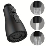 1pc, Kitchen Faucet Sprayer 3 Function Kitchen Sink Pull Down Faucet Pull Out Spray Nozzle Replacement Part Sprayer Head Tap Spray Spout Part