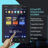 Multimedia 9.5 inch IPS Vertical Screen Car MP5 Player Voice Control Bluetooth Mirror k Steering wheel control