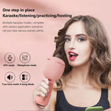 6 Sound Effects Wireless Karaoke Microphone Type-C Rechargeable Bluetooth-Compatible 5.0 for Adults Children