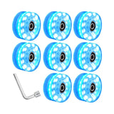 8 Pieces Luminous Wrench Accessories 82A Hardness with Bearings Installed Light up Roller Skate Wheels