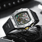 GUANQIN 2023 Automatic Mechanical Winding Watch Fashion Calendar Week Month Chronograph 361L Stainless Steel Relogio Masculino