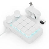 USB ro Custom Mini 12 Keys 2 Knob Programming DIY nical Keyboard Gaming Drawing Switch Portable Hot-swap Keypad