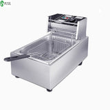Electric 10L 2500W Industrial Stainless Steel for French Fries Chicken chop Deep Fryer Commercial Fry Pan