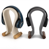 U Shape Leather Headphone Holder Tabletop Support Headset Display Stand for PC Gaming Earbuds Shelf Hanger,Creamy-White
