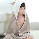 Cute Cow Shaped Hooded Bathrobe Soft Infant Newborn Blanket Baby Bath Cotton Pattern Towel