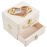 NEW ARRIVAL Classic Rotating Dancer Piano Music Box Clockwork Plastic Jewelry Box Girls Hand Crank Music Mechanism White