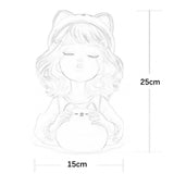 Little Bear Girl Saving Jar Statue - A Charming Children's Birthday Gift