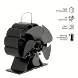 1pc Mini 5 Blades Fireplace Fan, Wood Stove Fan, Non Electric Fan For Wood, Thermoelectric Fan Thanksgiving Halloween Christmas Gift Fall Winter Essential Party Favors Fireplace Accessories Wood Stove Accessories