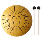 6 Inch 11 Notes Steel Tongue with Bag Music Book Drum Mallets Percussion Instruments for Yoga Meditation Unique Gift