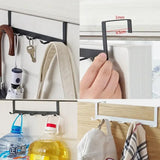 Bathroom door 5 hooks, coat shelf, hat, towel rack, kitchen and bathroom accessories