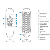 C120 Fly Air Mouse 2.4G RF Smart Remote Control 7 Color Backlight English Wireless Keyboard for PC Android TV Box Electronic equipment