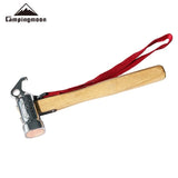 Campingmoon 1PCS Outdoor Multi-purpose Stainless Steel Copper Head Puller Camping Hammer Fixed Tent Nail With Safety Rope
