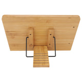 Book Holder Tray Natural Space Saving 5 Adjustable Height Bamboo Reading Rack for Elder for Living Room