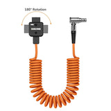 ZINE DT-LM D-TAP to LEMO 2Pin Male Power Cable 60cm Stretchable Length Replacement for Select RED ARRI Sony Camera
