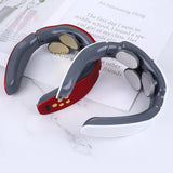 Electromagnetic pulse pain relief deep tissue cervical spine massage remote control neck massager