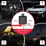Relay 12V Battery Disconnect Cut Off Isolator Anti-Theft with Remote Control Switch Fobs