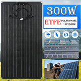 ETFE 300W Solar Panel 18V Semi-flexible Monocrystale Solars Cell Cable Outdoor Car RV Waterproof Rechargeable Power System