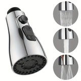 1pc, Kitchen Faucet Sprayer 3 Function Kitchen Sink Pull Down Faucet Pull Out Spray Nozzle Replacement Part Sprayer Head Tap Spray Spout Part