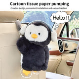 Stuffed Penguin Plush Box Holder Car Paper Towel Boxes Cute Tissue Dispenser