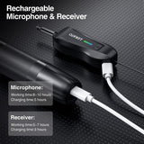 Lekato 25 Channels Wireless Microphone System Rechargeable Dual Wireless Microphone Cordless Singing Mic for Karaoke Wedding