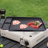 1pc Non-stick Grill Pan, Smokeless Rectangular Grill Pan Medical Stone Griddle Pan Baking Tray Barbecue Hot Plate