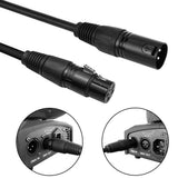 6.5Ft/2M Cable - 8PCS 3 Pin Cables DMX Wires - DMX512 XLR Male to Female Stage Light Signal Cable