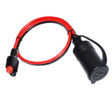 12V Female Cigarette Lighter 12AWG 30A Heavy Duty Cable with Anderson Powerpole For Device Transfer/Connection 0.5m