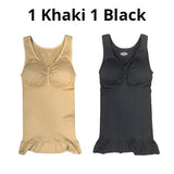 2PCS Shaper Slim Up Lift Plus Size Bra Tank Top Women Body Shaper Removable Shaper Underwear Slimming Vest Corset Shapewear