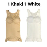 2PCS Shaper Slim Up Lift Plus Size Bra Tank Top Women Body Shaper Removable Shaper Underwear Slimming Vest Corset Shapewear