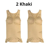 2PCS Shaper Slim Up Lift Plus Size Bra Tank Top Women Body Shaper Removable Shaper Underwear Slimming Vest Corset Shapewear