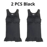2PCS Shaper Slim Up Lift Plus Size Bra Tank Top Women Body Shaper Removable Shaper Underwear Slimming Vest Corset Shapewear