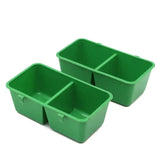 2Pcs Mini Bird Parrot Food Water Bowls Feeder Plastic Pigeons Birds Cage Sand Cup Double Feeding Box Bird Feeder Poultry Feeder