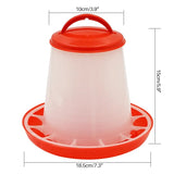 2Pcs Portable 1kg Chicken Poultry Feeder Bird Quail Food Drink Water Automatic Plastic Bucket For Farmer  Bird Feeders