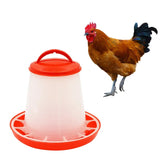 2Pcs Portable 1kg Chicken Poultry Feeder Bird Quail Food Drink Water Automatic Plastic Bucket For Farmer  Bird Feeders