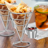 Basket Single Head Rack French Fries Cups Fried Chicken Cooked Food Display Stand