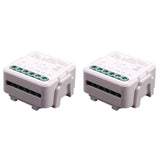 2X Tuya Zigbee Light Switch Module No Neutral Wire, 2 Way Control Smart Breaker Works With Alexa Google Home (2 Gang)
