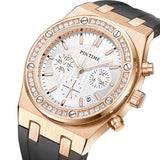 PINTIME Men's Watches Casuals Silicone Strap Fashion Quartz Wristwatch Sports Chronograph Calendar Clock Waterproof Reloj Hombre