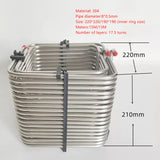 Food Grade 304 Material 8mm Stainless Steel 2-Way Coog Wine Tube For Beer Insulated Box 220X220MM