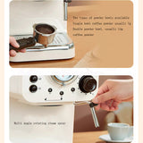 15Bar Espresso Offee hine Maker Retro Style Semiautomatic Italian Steam Type Milk Foam 2 and 1 Handles Easy To Use