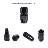 AN4/AN6/AN8/AN10 Straight 0°/45°/90°/180° Degree Aluminum Swivel Hose End Fitting Adapter Oil Fuel e NPT PLUG Wholesale